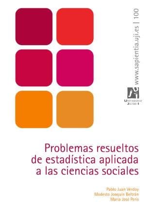 Portada de Problemas resueltos de estadística aplicada a las ciencias sociales