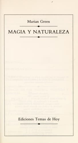 Portada de Magia y naturaleza