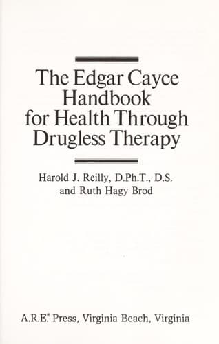 Portada de The Edgar Cayce handbook for health through drugless therapy
