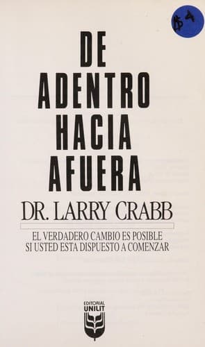 Portada de de Adentro Hacia Afuera