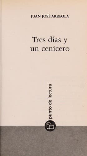Portada de Tres di as y un cenicero