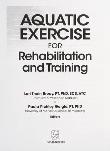 Portada de Aquatic exercise for rehabilitation and training
