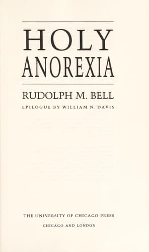 Portada de Holy anorexia