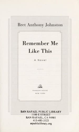 Portada de Remember me like this
