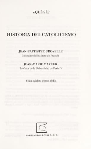 Portada de Historia del catolicismo