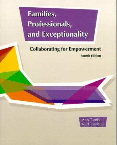 Portada de Families, Professionals, and Exceptionality