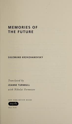 Portada de Memories of the future