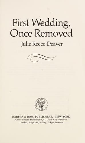 Portada de First Wedding, Once Removed