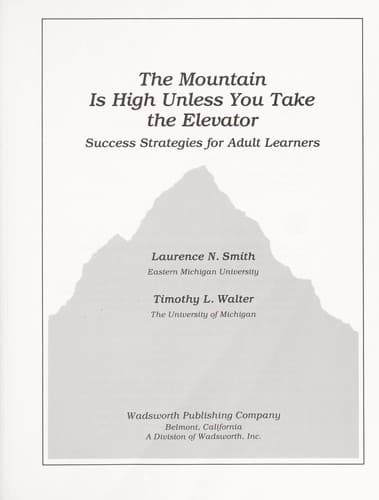 Portada de The mountain is high unless you take the elevator