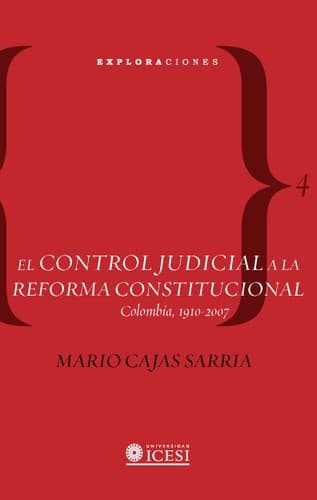 Portada de El control judicial a la reforma constitucional