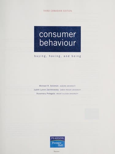 Portada de Consumer behaviour