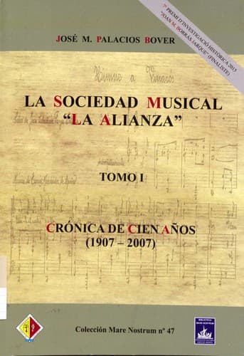 Portada de La Sociedad Musical "La Alianza"
