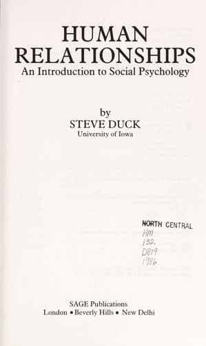 Portada de Human relationships