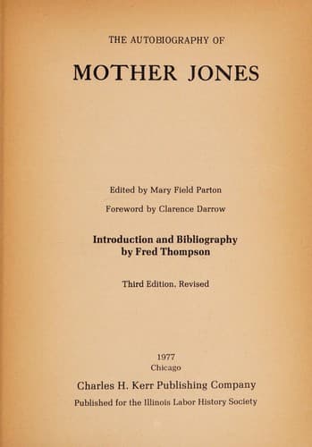 Portada de The autobiography of Mother Jones