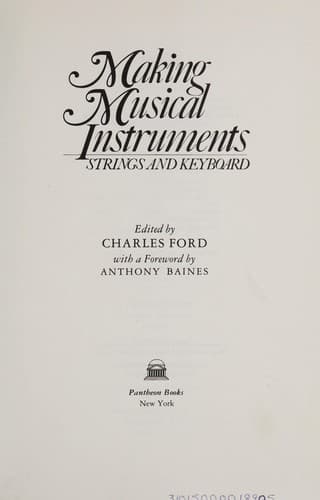 Portada de Making musical instruments