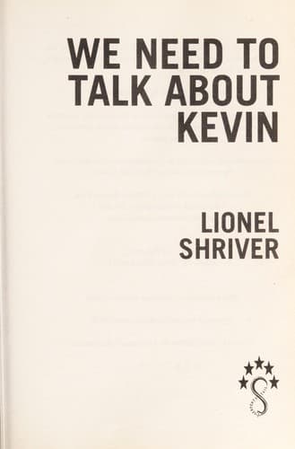 Portada de We need to talk about Kevin