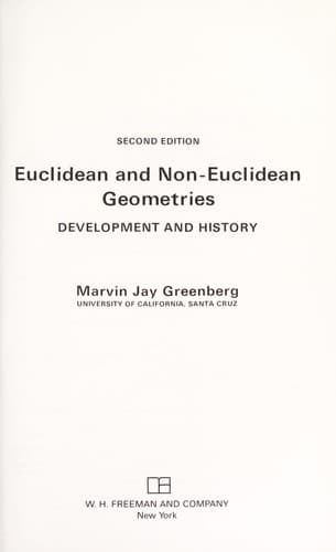 Portada de Euclidean and non-Euclidean geometries