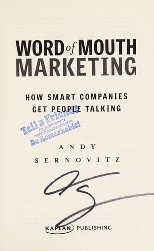 Portada de Word of mouth marketing