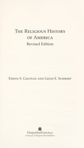 Portada de The religious history of America