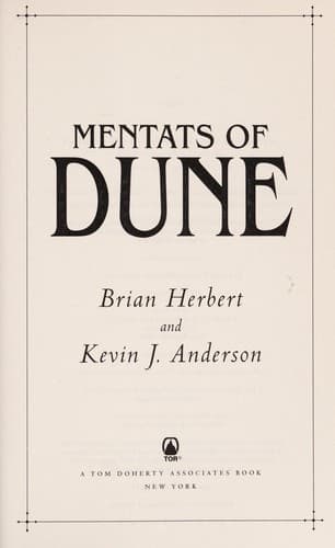 Portada de Mentats of Dune
