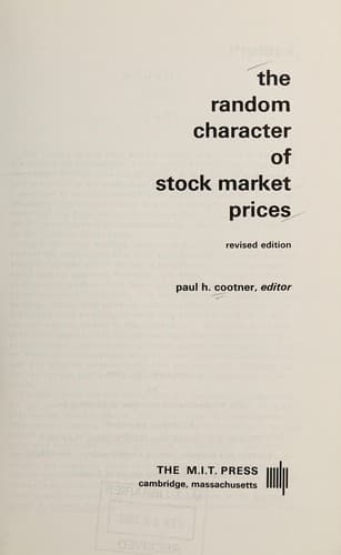 Portada de The Random Character of Stock Market Prices