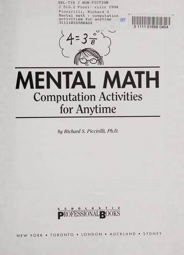 Portada de Mental math