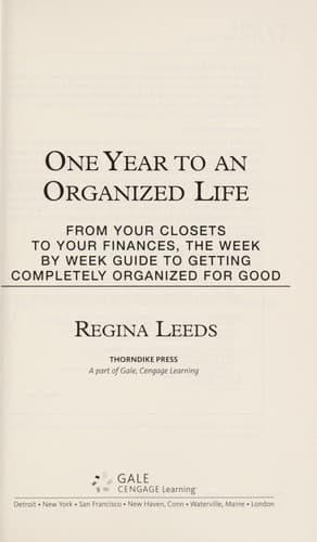 Portada de One year to an organized life