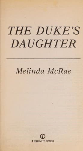 Portada de The Duke's Daughter
