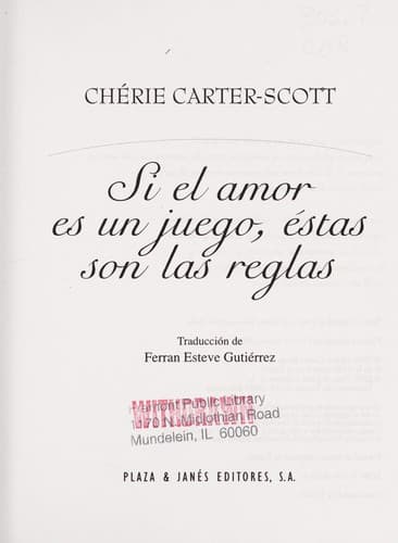 Portada de Si el amor es un juego, éstas son las reglas