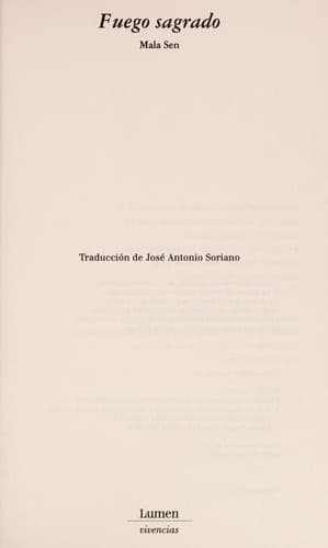 Portada de Fuego sagrado