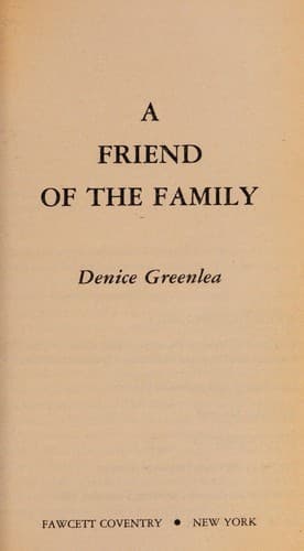Portada de A Friend of the Family