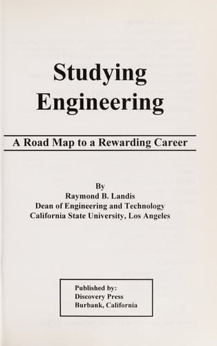 Portada de Studying engineering