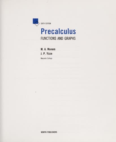 Portada de Precalculus