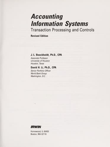 Portada de Accounting information systems
