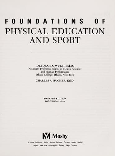 Portada de Foundations of physical education and sport