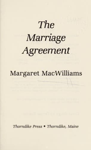 Portada de The marriage agreement