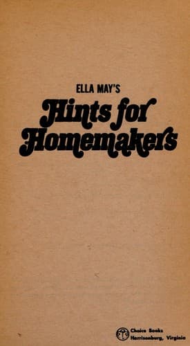 Portada de Ella May's hints for homemakers.