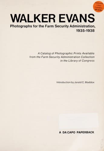 Portada de Walker Evans