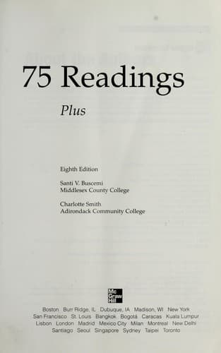 Portada de 75 readings plus
