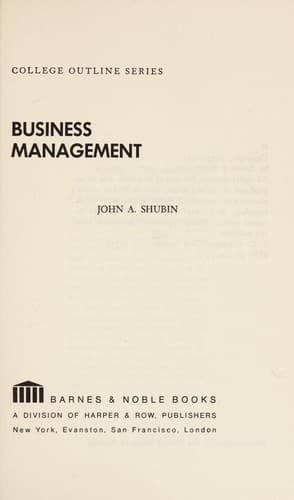 Portada de Business management.