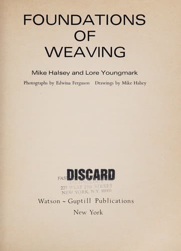 Portada de Foundations of weaving