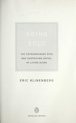 Portada de Going solo