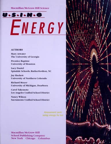 Portada de Using energy