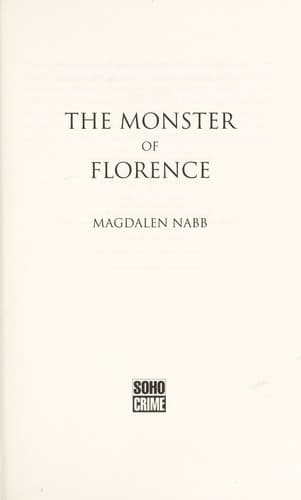 Portada de The monster of Florence