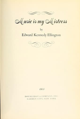 Portada de Music is my mistress