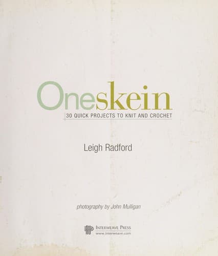 Portada de One-skein knitting