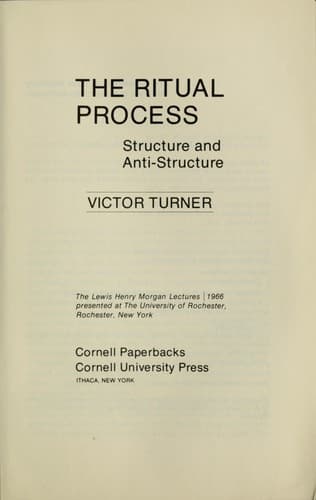 Portada de The ritual process