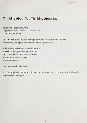 Portada de Thinking About You Thinking About Me