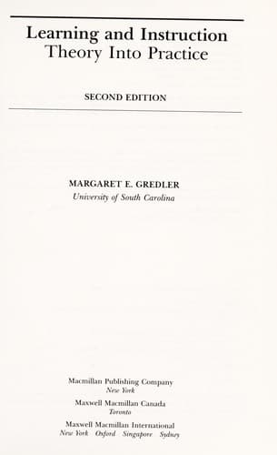 Portada de Learning and instruction