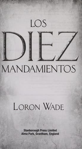 Portada de Los diez mandamientos